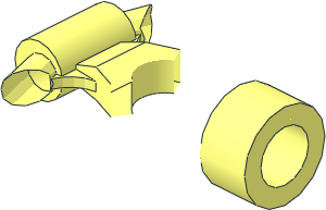 ~Holder Ring with  3 Bars and  3 Bar Tubes - Open Stud