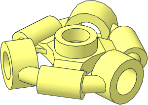Holder Ring with  3 Bars and  3 Bar Tubes - Open Stud