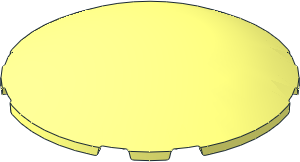 Brick  6 x  6 x  1 Round with Curved Top