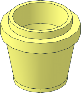 Flower Pot  2 x  2 x  1.333
