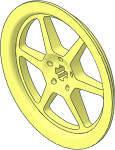 Wheel Cover 6 Spoke with Axle Hole for Wheel 26 x 43