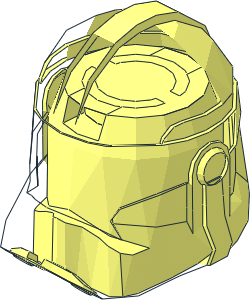 ~Minifig Helmet SW Clone Trooper Phase 2 (without Holes) without Patternable Surface