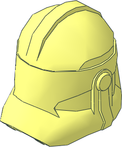 Minifig Helmet SW Clone Trooper Phase 2 (without Holes)