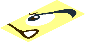 ~Tile  4 x  4 with Super Mario Big Goomba Face - Half