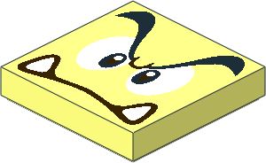 Tile  2 x 2 with Super Mario Goomba Face Pattern