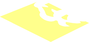 ~Tile  2 x  3 with Clips Horizontal (Thick C-Clips) with White Bowser Head Pattern - Half