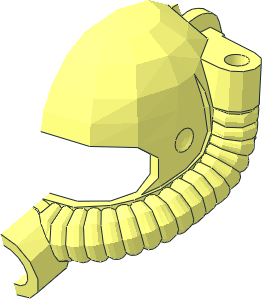 ~Minifig Helmet with Breathing Apparatus and Studs - Half