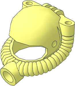 Minifig Helmet with Breathing Apparatus and Studs