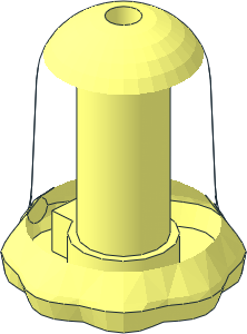 ~Plant Flower Bell Shaped  1 x  1 x  1.333 - without Patternable Surfaces