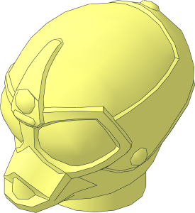 Minifig Head SW Protocol Droid (RA-7)