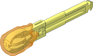 Arrow with Solid Shaft and Trans Orange Liquid Shaped Tip