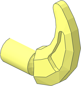 ~Minifig Weapon Crescent Blade - Half