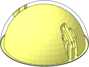 ~Technic Panel Dome  5 x  5 with Axle Holes - without Patternable Surfaces