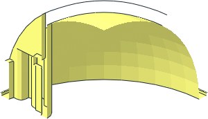 ~Technic Panel Dome  5 x  5 with Axle Holes - without Patternable Surfaces - Quarter