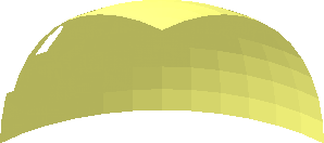 ~Technic Panel Dome  5 x  5 with Axle Holes - Patternable Surfaces - Quarter