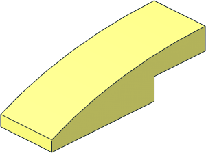 Slope Brick Curved  3 x  1
