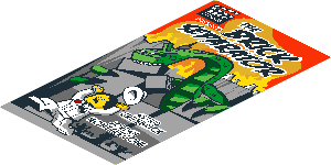 Sticker  6.4 x  3.4 with "The Brick Separator" Movie Poster