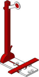 Train Signal Semaphore 4.5V (Complete) Proceed Pos. Red/White Train Signal Semaphore 4.5V (Complete) Proceed Pos. Red/White