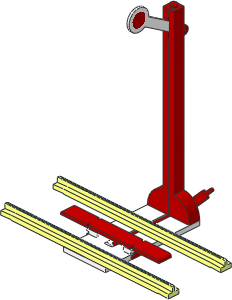 Train Track  4.5V Straight Tapered w/ Signal Red/White (Proceed)