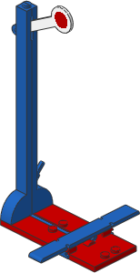 Train Signal Semaphore 4.5V (Complete) Proceed Pos. Blue/Red Train Signal Semaphore 4.5V (Complete) Proceed Pos. Blue/Red