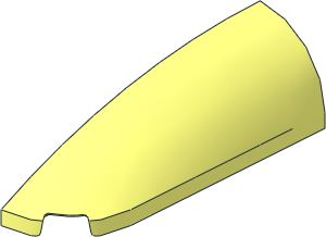 Slope Brick Curved  1 x  4 with Quarter Circle - Left