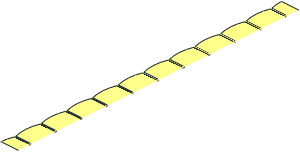 ~Scala Roof 24 x 22 x  7 - Row of 10 Shingles and 2 Half Shingles