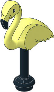 Animal Flamingo with Black Leg and Beak and Eye Pattern Animal Flamingo with Black Leg and Beak and Eye Pattern