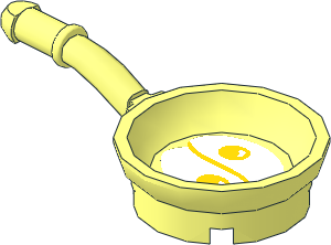 Figure Friends Frying Pan with Two Fried Eggs Sticker