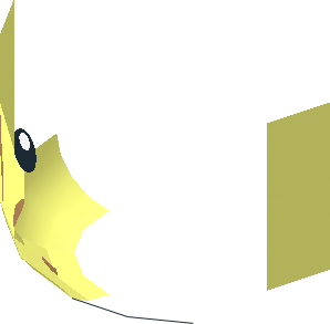 ~Minifig Head  with SW Neutral Face with Dark Brown Eyebrows and Medium Nougat Cheeklines Pattern - Half