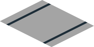 ~Sticker  3.1 x  0.8 with Black Stripes on Light Bluish Grey Background - Third Face