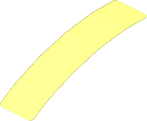 ~Sticker  3.1 x  0.8 with Black Stripes on Light Bluish Grey Background - Bottom Formed Face