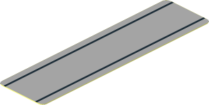 Sticker  3.1 x  0.8 with Black Stripes on Light Bluish Grey Background