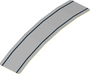 Sticker  3.1 x  0.8 with Black Stripes on Light Bluish Grey Background (Formed)