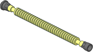 Hose Flexible 12L with Dark Bluish Grey Ends