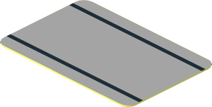 Sticker  0.8 x  1.2 with Black Stripes on Light Bluish Grey Background