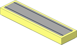 Tile  1 x  4 with Black Stripes on Light Bluish Grey Background Sticker