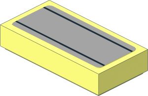 Tile  1 x  2 with with Black Stripes on Light Bluish Grey Background Sticker