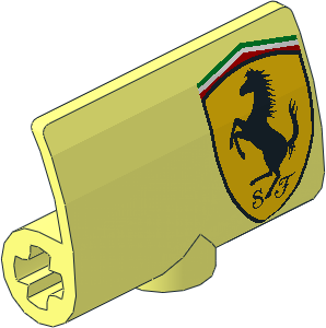 Technic Panel Curved  3 x  2 x  1 with Ferrari Logo Right Pattern Technic Panel Curved  3 x  2 x  1 with Ferrari Logo Right Pattern