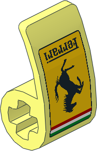 Technic Panel Curved  1 x  2 x  1 with Ferrari Logo Pattern Technic Panel Curved  1 x  2 x  1 with Ferrari Logo Pattern