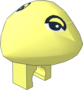 Minifig Martian Head with Clip with Eyes Plain Pattern Minifig Martian Head with Clip with Eyes Plain Pattern