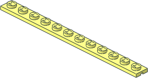 Modulex Plate  1 x 12 with Centre Groove Modulex Plate  1 x 12 with Centre Groove