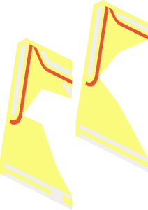 ~Minifig Torso with Arm Locking Notches with NBA Team Violet Pattern - Half