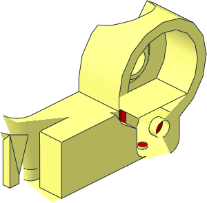 ~Duplo Plate  2 x  2 with Hinge Extended on Side and Red Gaskets - Half Hinge