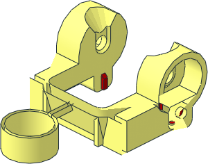 ~Duplo Plate  2 x  2 with Hinge Extended on Side and Red Gaskets - Hinge