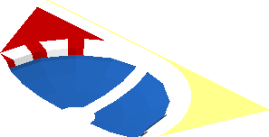 ~Brick 16 x  8 Sports Field Section with Basketball Free-Throw Line Pattern - Half