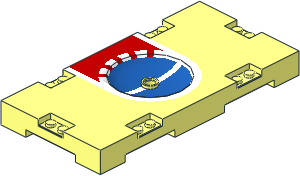Brick 16 x  8 Sports Field Section with Basketball Free-Throw Line Pattern