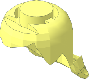 ~Minifig Hair Mid-Length with Side Part - Inside