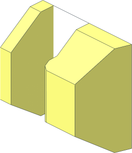 Duplo Truncated Door Hinge Socket with Edge