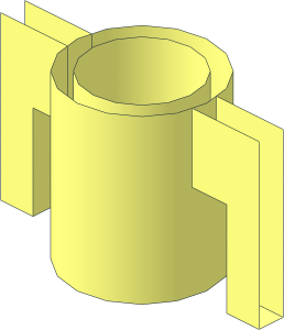 ~Duplo Cylindrical Antistud with Fins