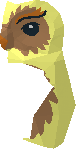 ~Animal Owl with Spread Wings with Orange Beak and Eyebrows and Medium Nougat Rippled Chest Feathers Half Pattern